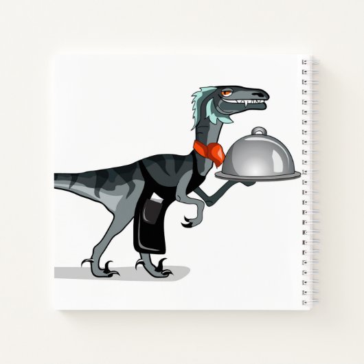 Illustration eines Raptor Food Kellners. Notizblock (Rückseite)