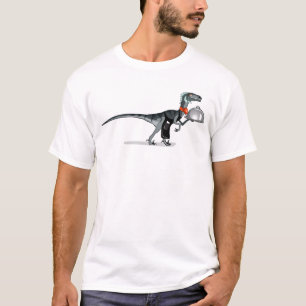 Illustration eines Raptor Food Kellners. T-Shirt