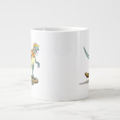 Illustration eines Raptor Skateboarding. Jumbo-Tasse (Vorderseite)