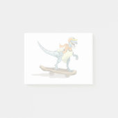 Illustration eines Raptor Skateboarding. Post-it Klebezettel (Vorderseite)