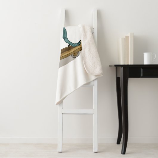 Illustration eines Raptor Skateboarding. Sherpadecke (Beispiel)