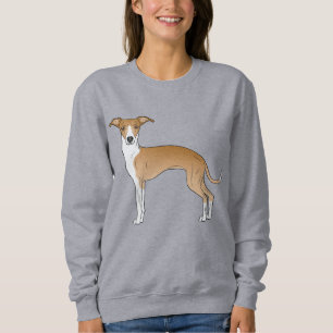 Illustration eines rehbraunen und weißen Italienis Sweatshirt