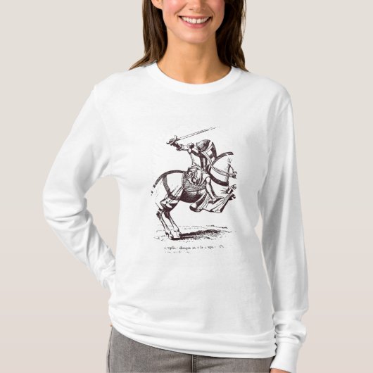 Illustration eines Ritters Templar T-Shirt (Vorderseite)