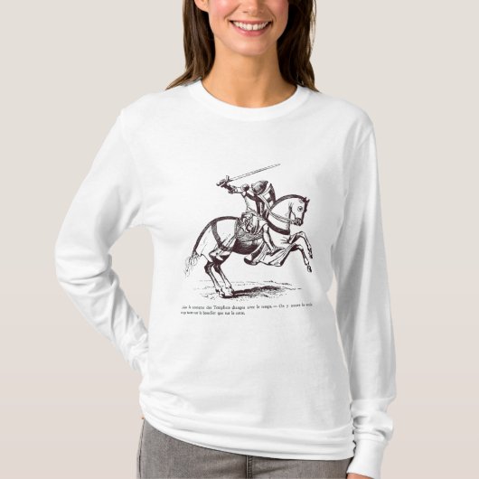 Illustration eines Ritters Templar T-Shirt (Vorderseite)