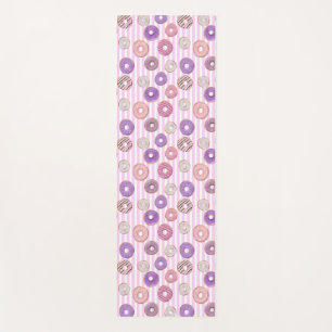 Illustration eines rosa Pastell-Donuts in Farbe Yogamatte