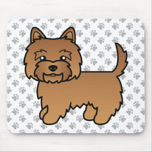 Illustration eines roten Cairn Terrier Hundes & Pf Mousepad