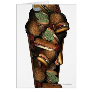 Illustration eines Sarges füllte mit Schnellimbi