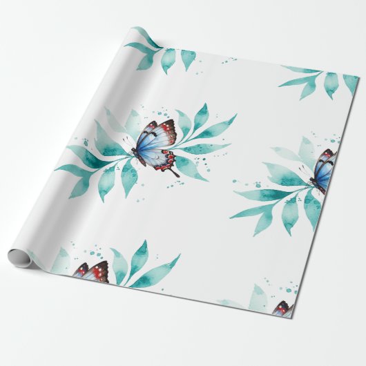 Illustration eines Schmetterlings Geschenkpapier (Ungerollt)