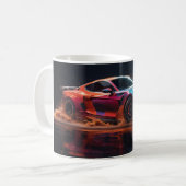 Illustration eines schnellen modernen Sportwagens Kaffeetasse (Vorderseite Links)
