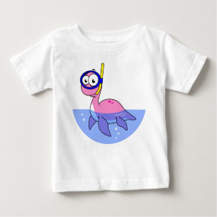Illustration eines schnorchelnden Loch Ness Monste Baby T-shirt
