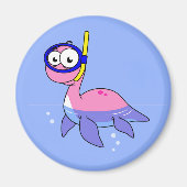 Illustration eines schnorchelnden Loch Ness Monste Magnet (Vorne)