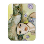 Illustration eines schönen, zarten Mädchens Magnet (Vertikal)