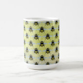 Illustration eines Schwarms von Honig-Hummeln Kaffeetasse (Mittel)