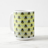 Illustration eines Schwarms von Honig-Hummeln Kaffeetasse (Vorderseite Links)