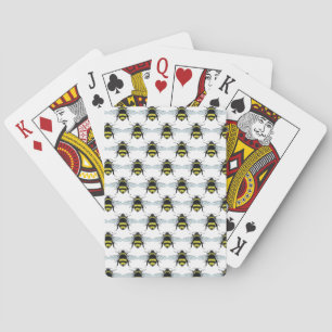 Illustration eines Schwarms von Honig-Hummeln Spielkarten