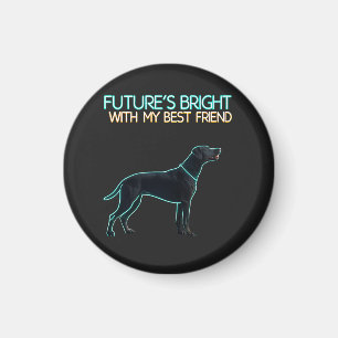 Illustration eines schwarzen Labrador-Hundes Magnet