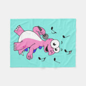 Illustration eines singenden Stegosaurus. Fleecedecke (Vorderseite (Horizontal))