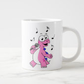Illustration eines singenden Stegosaurus. Jumbo-Tasse (Rechts)