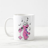 Illustration eines singenden Stegosaurus. Kaffeetasse (Links)