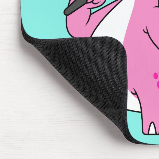 Illustration eines singenden Stegosaurus. Mousepad (Ecke)