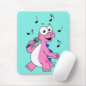 Illustration eines singenden Stegosaurus. Mousepad (Mit Mouse)