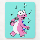 Illustration eines singenden Stegosaurus. Mousepad (Vorne)