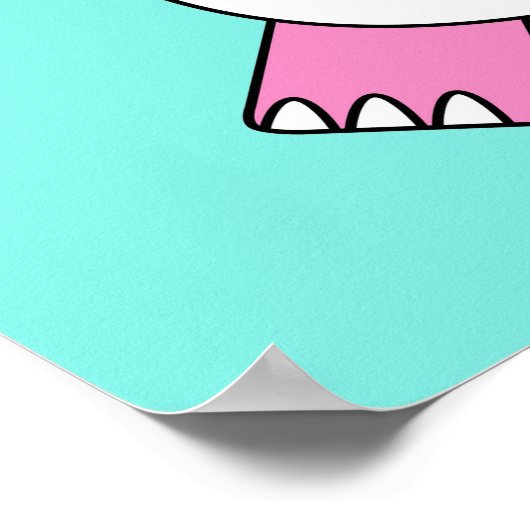 Illustration eines singenden Stegosaurus. Poster (Ecke)