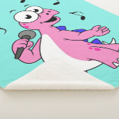 Illustration eines singenden Stegosaurus. Sherpadecke (3/4)