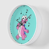 Illustration eines singenden Stegosaurus. Uhr (Winkel)