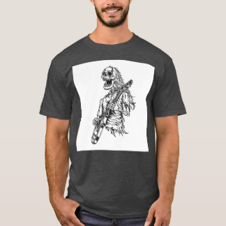 Illustration eines Skeletts, das Gitarre spielt T-Shirt