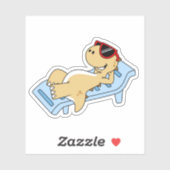 Illustration eines Sonnenbades Tyrannosaurus Rex. Aufkleber (Blatt)