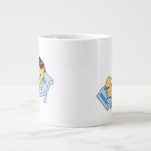 Illustration eines Sonnenbades Tyrannosaurus Rex. Jumbo-Tasse (Vorderseite)