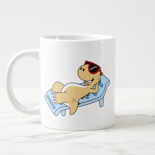 Illustration eines Sonnenbades Tyrannosaurus Rex. Jumbo-Tasse (Links)