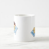 Illustration eines Sonnenbades Tyrannosaurus Rex. Kaffeetasse (Mittel)