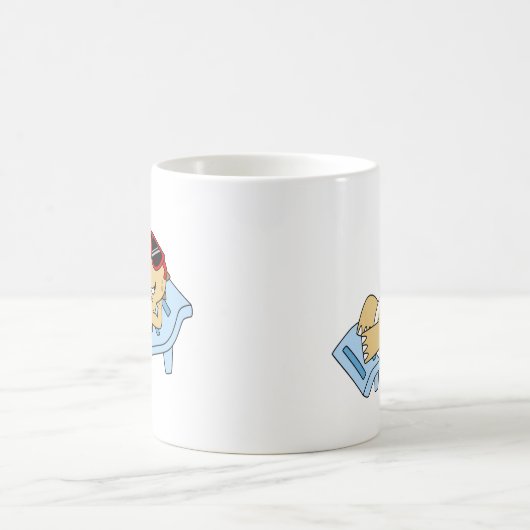 Illustration eines Sonnenbades Tyrannosaurus Rex. Kaffeetasse (Mittel)
