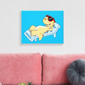 Illustration eines Sonnenbades Tyrannosaurus Rex. Leinwanddruck (Insitu (Wohnzimmer))