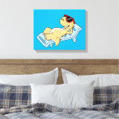 Illustration eines Sonnenbades Tyrannosaurus Rex. Leinwanddruck (Insitu (Schlafzimmer))