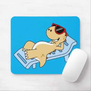 Illustration eines Sonnenbades Tyrannosaurus Rex. Mousepad