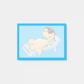 Illustration eines Sonnenbades Tyrannosaurus Rex. Post-it Klebezettel (Vorderseite)