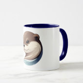 Illustration eines spielerischen Otters Tasse (VorderseiteRechts)