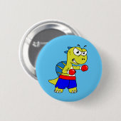 Illustration eines Spinosaurus-Boxens. Button (Vorne & Hinten)