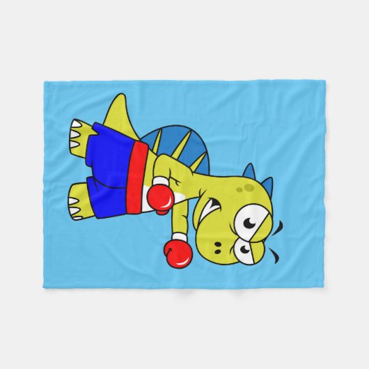 Illustration eines Spinosaurus-Boxens. Fleecedecke (Vorderseite (Horizontal))