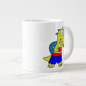 Illustration eines Spinosaurus-Boxens. Jumbo-Tasse (Vorderseite Rechts)