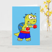 Illustration eines Spinosaurus-Boxens. Karte (Gelbe Blume)