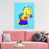 Illustration eines Spinosaurus-Boxens. Leinwanddruck (Insitu (Wohnzimmer))