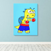 Illustration eines Spinosaurus-Boxens. Leinwanddruck (Insitu (Holzboden))