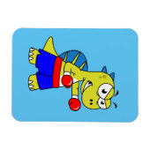 Illustration eines Spinosaurus-Boxens. Magnet (Horizontal)
