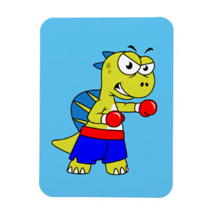 Illustration eines Spinosaurus-Boxens. Magnet