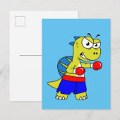 Illustration eines Spinosaurus-Boxens. Postkarte (Vorne/Hinten)