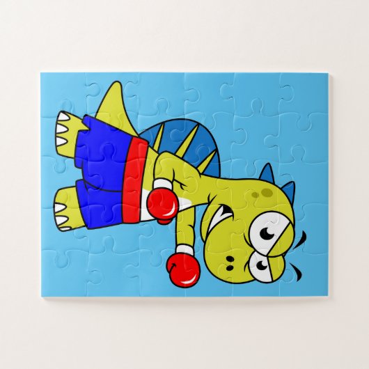 Illustration eines Spinosaurus-Boxens. Puzzle (Horizontal)